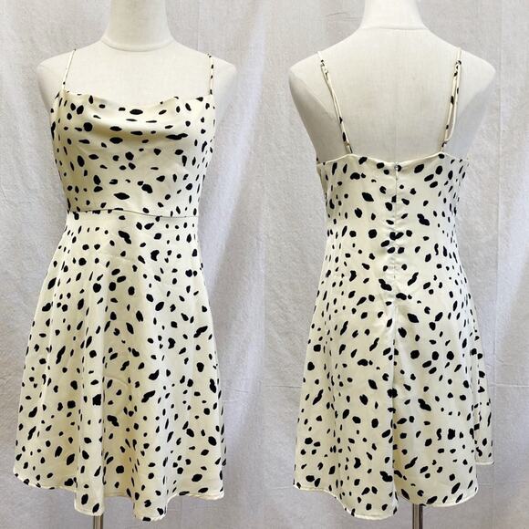 ASTR the label leopard print slip cowl neck skater A Line dress Size Small - Picture 6 of 15